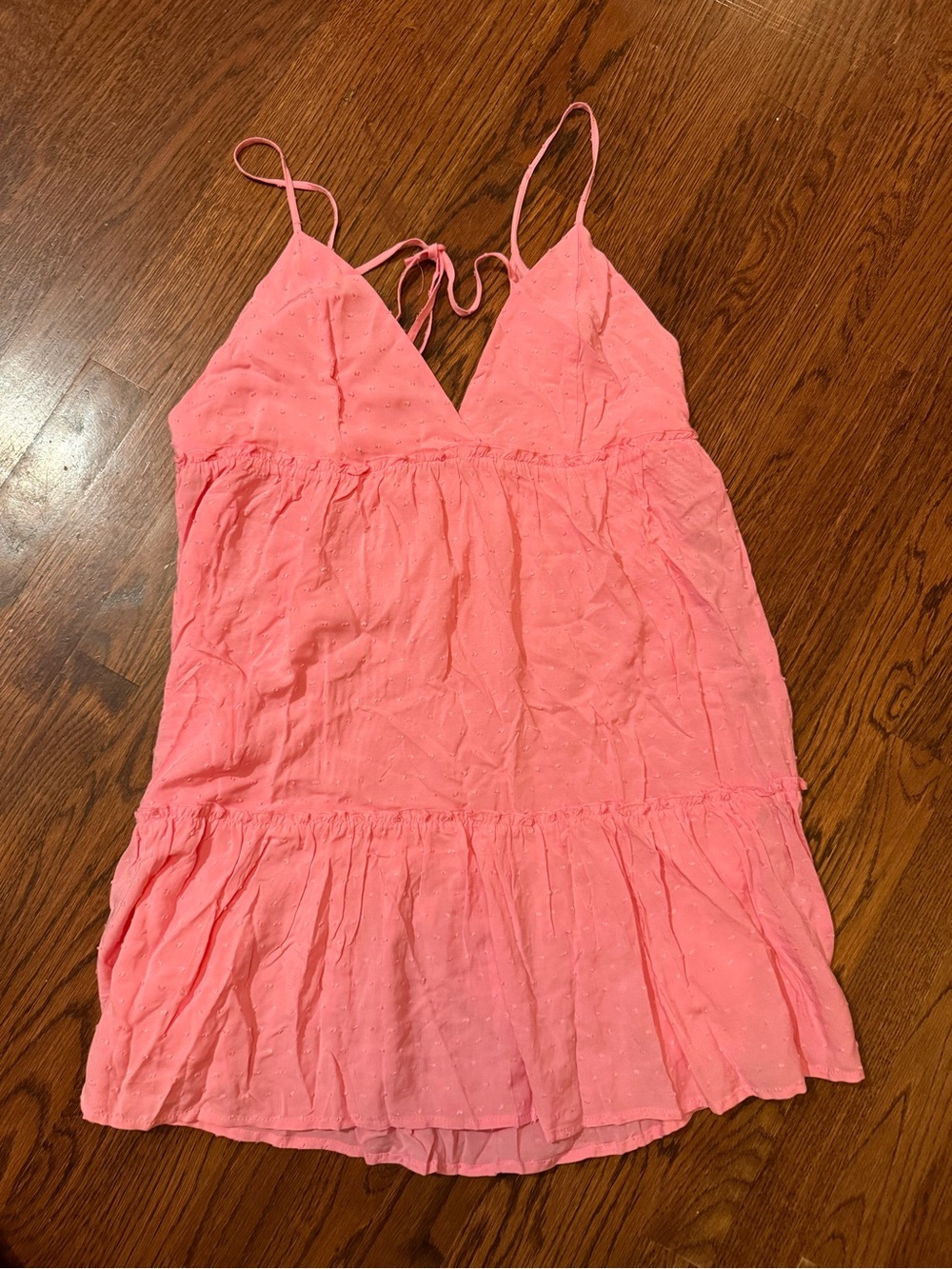 Forever 21 Coral Pink Spaghetti-Strap Swim Coverup Sundress